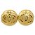 Chanel Vintage CC Round Clip-On Metal Small D'oro