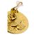 Chanel Vintage CC Round Clip-On Metal Small D'oro - vista 2