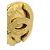Chanel Vintage CC Round Clip-On Metal Small D'oro - vista 3