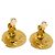Chanel Vintage CC Round Clip-On Metal Small D'oro - vista 4