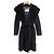 Abrigo largo con capucha de lana de alpaca y piel Max Mara Orilag Negro - vista 3