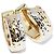 Autre Marque Au750 Dreifarbige Ohrringe Golden