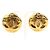 Orecchini a clip in metallo dorato Chanel Coco Mark D'oro