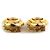 Orecchini a clip in metallo dorato Chanel Coco Mark D'oro - vista 3
