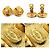 Orecchini a clip in metallo dorato Chanel Coco Mark D'oro - vista 5