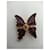 Broche Papillon Yves Saint Laurent Or et Émail Violet  - vue 2