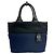 Tote Borsa a spalla 2 in 1 con hardware logo triangolo Prada Nero Blu navy