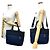 Tote Borsa a spalla 2 in 1 con hardware logo triangolo Prada Nero Blu navy - vista 2