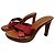 Mule Yves Saint Laurent in pelle rossa Rosso