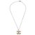 Pendente in metallo con logo CC di Chanel Argento