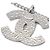 Pendente in metallo con logo CC di Chanel Argento - vista 3