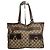 Vintage Gucci Monogram Handtasche Beige Braun