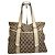 Vintage Gucci Monogram Handtasche Beige Braun Weiß