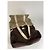 Vintage Gucci Monogram Handtasche Beige Braun Weiß - Ansicht 2
