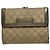 Céline Vintage Celine Triomphe Monogram Canvas Leather Wallet Brown Bronze Silvery