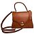 Vintage Givenchy 2Way Leather Handbag Orange Brown