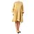 Autre Marque Senfgelbe Knopf-Front-Midikleid - Größe M
