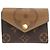 Cartera Zoe Monogram de tres pliegues Louis Vuitton Castaño Monograma