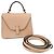 Borsa Valextra Iside 2 in 1 in pelle di vitello beige