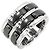 Timeless Anello CHANEL Ultra #48 Grande in Oro Bianco 18K e Ceramica Nera