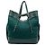 Borsa shopping Chanel verde extra large in lana e pelle di vitello 31 Verde scuro