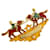 Hermès Hermes Cloisonne Girl & Dog Brooch Red Golden Green  - view 1