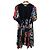 Autre Marque Carven Kunstdruckkleid Schwarz