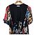 Autre Marque Carven Kunstdruckkleid Schwarz - Ansicht 3