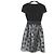 Autre Marque M'S GRACY Blumen-Jacquard-Velourkleid Schwarz - Ansicht 2
