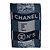 Chanel, Sciarpa in cashmere CC Cinema in blu e bianco Grigio