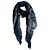 Chanel, Sciarpa in cashmere CC Cinema in blu e bianco Grigio - vista 2