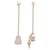 Hermes Hermès Kelly Crochet Earrings Golden Pink gold
