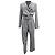 Mono de cuadros Prince of Wales Max Mara en lana gris