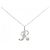 Autre Marque Platin-Diamant-Halskette mit Initial R Silber