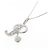 Autre Marque Platin-Diamant-Halskette mit Initial R Silber - Ansicht 3