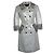 Burberry, silberner metallischer Trenchcoat