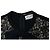 Vestido de painel de renda com acabamento em couro Saint Laurent em preto - vista 7