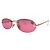 Occhiali da sole senza montatura Christian Dior rosa rosso oro con logo