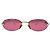Occhiali da sole senza montatura Christian Dior rosa rosso oro con logo - vista 2