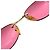 Occhiali da sole senza montatura Christian Dior rosa rosso oro con logo - vista 4