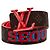 Cintura Initial Monogram Pyramid Louis Vuitton x Virgil Abloh Marrone Rosso