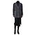 Prada Abrigo de lana y angora en dos tonos grises - talla UK 4