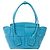 Borsa 2 in 1 Mini The Arco Alligator di Bottega Veneta Blu Blu chiaro - vista 3