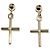 Autre Marque Orecchini Cross in Au750 D'oro