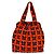 Chanel Vintage Frame Printed Canvas Large Orange