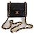 Chanel Mini Square borsa in agnello nero