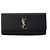 SAINT LAURENT - Pochette Kate in Pelle Nera Grana Nero