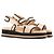 CHANEL - Sandali Chanel in tela beige (T37) Marrone