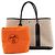 HERMÈS - Borsa a mano Garden Party Hermès in tela crema e pelle nera Beige - vista 11