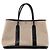 HERMÈS - Borsa a mano Garden Party Hermès in tela crema e pelle nera Beige - vista 3
